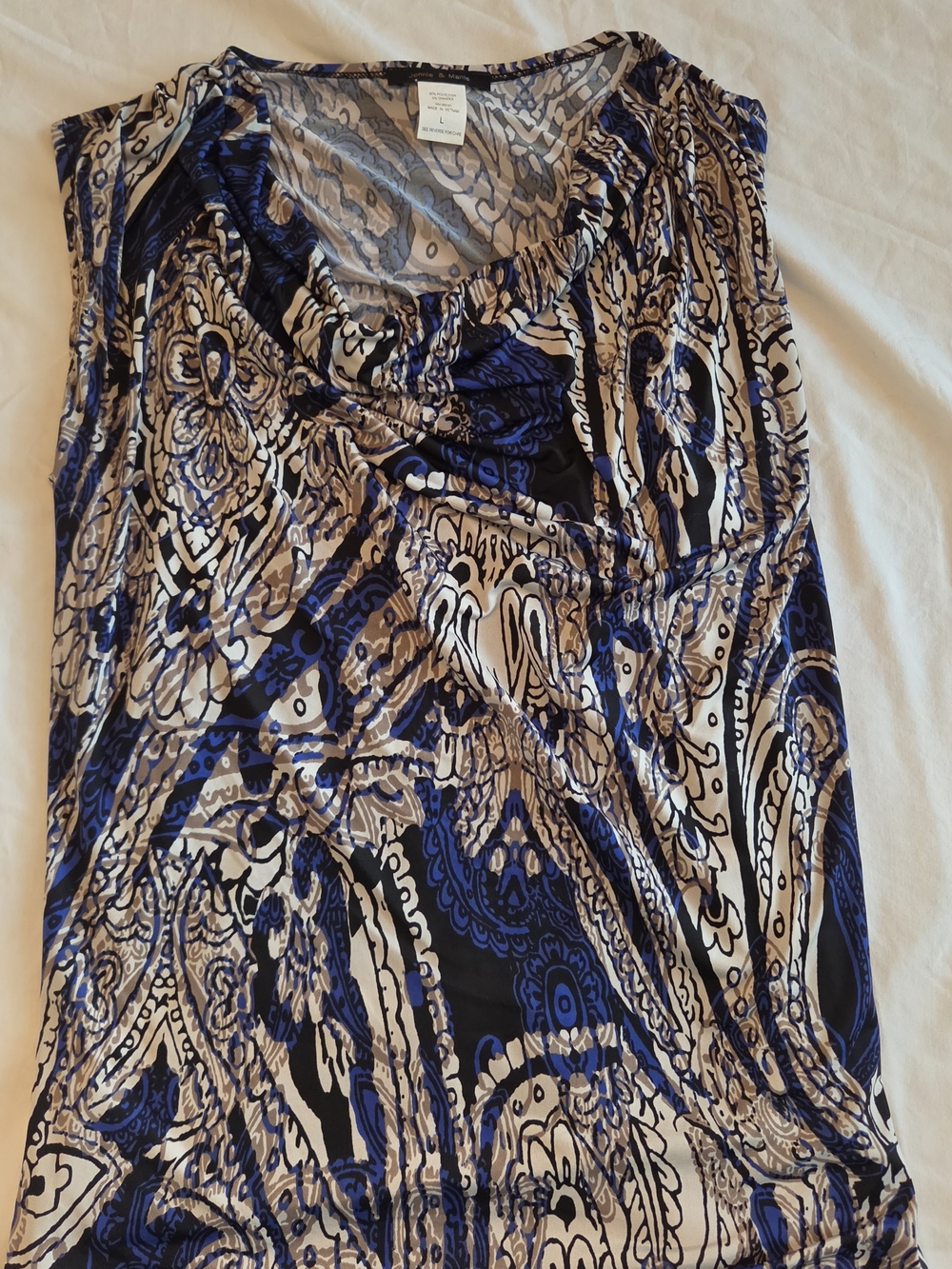 Blue Patterned Women's Blouse Jennie and Marlis